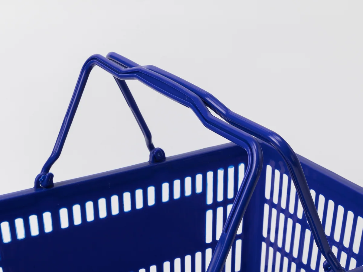 Close-up of the blue moulded body