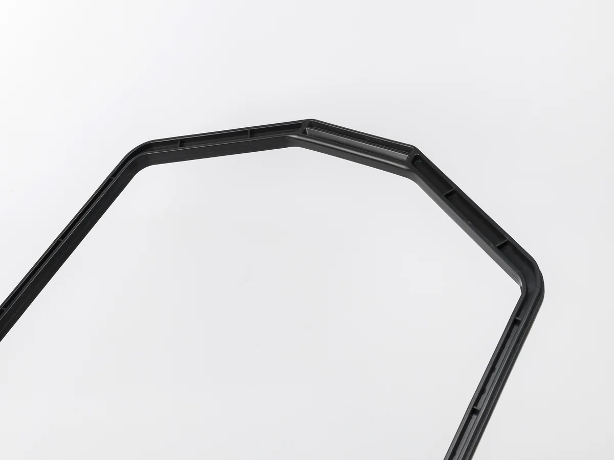Close-up of the transition from the wide base to the body