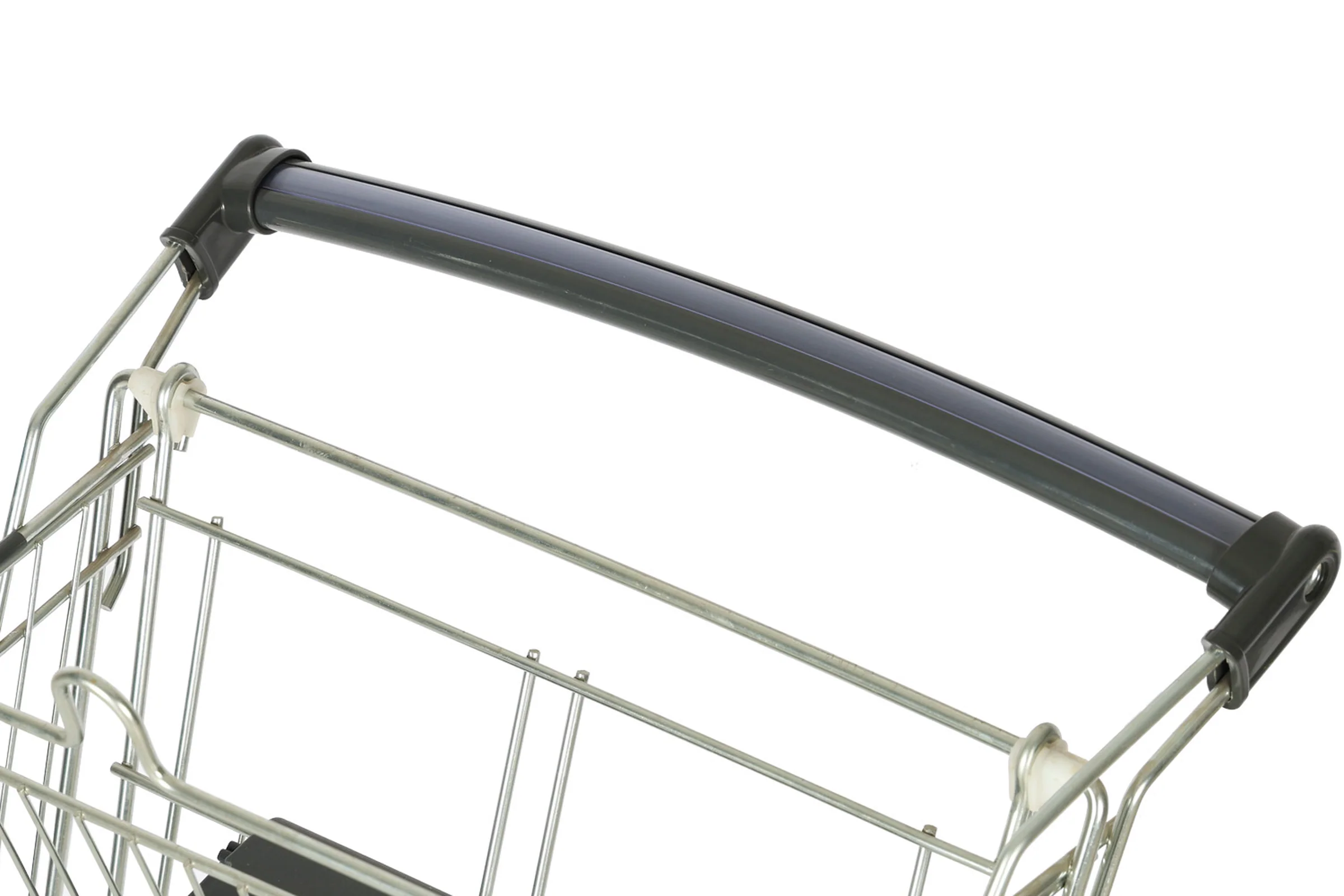 Keshun compact nesting trolley with a welded wire basket for narrow aisle stores