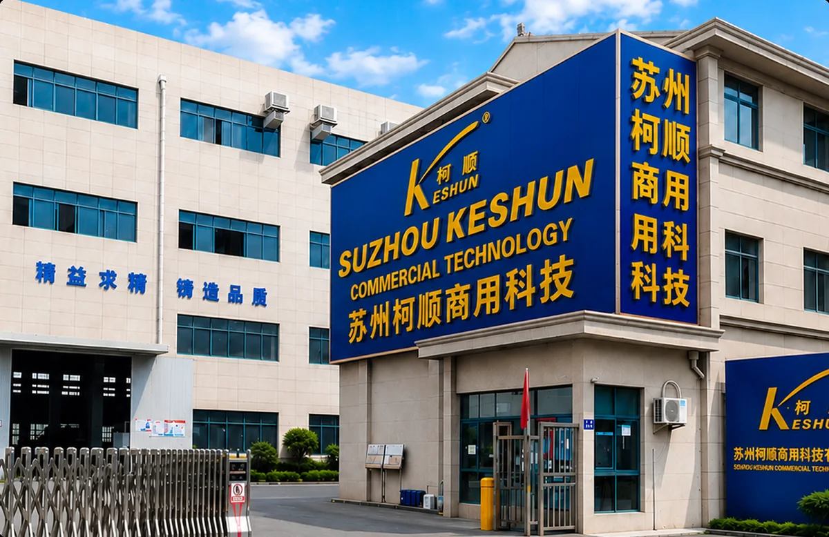 The Keshun factory entrance in Changshu, Jiangsu