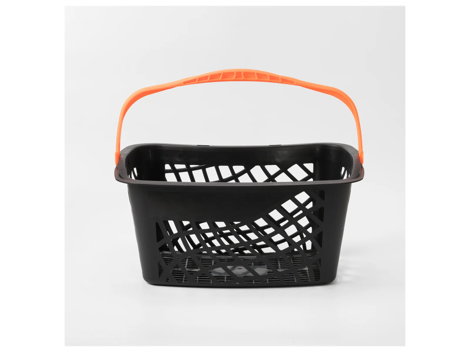 Hand Basket with Single Swing Handle photographed from the front on a white studio background