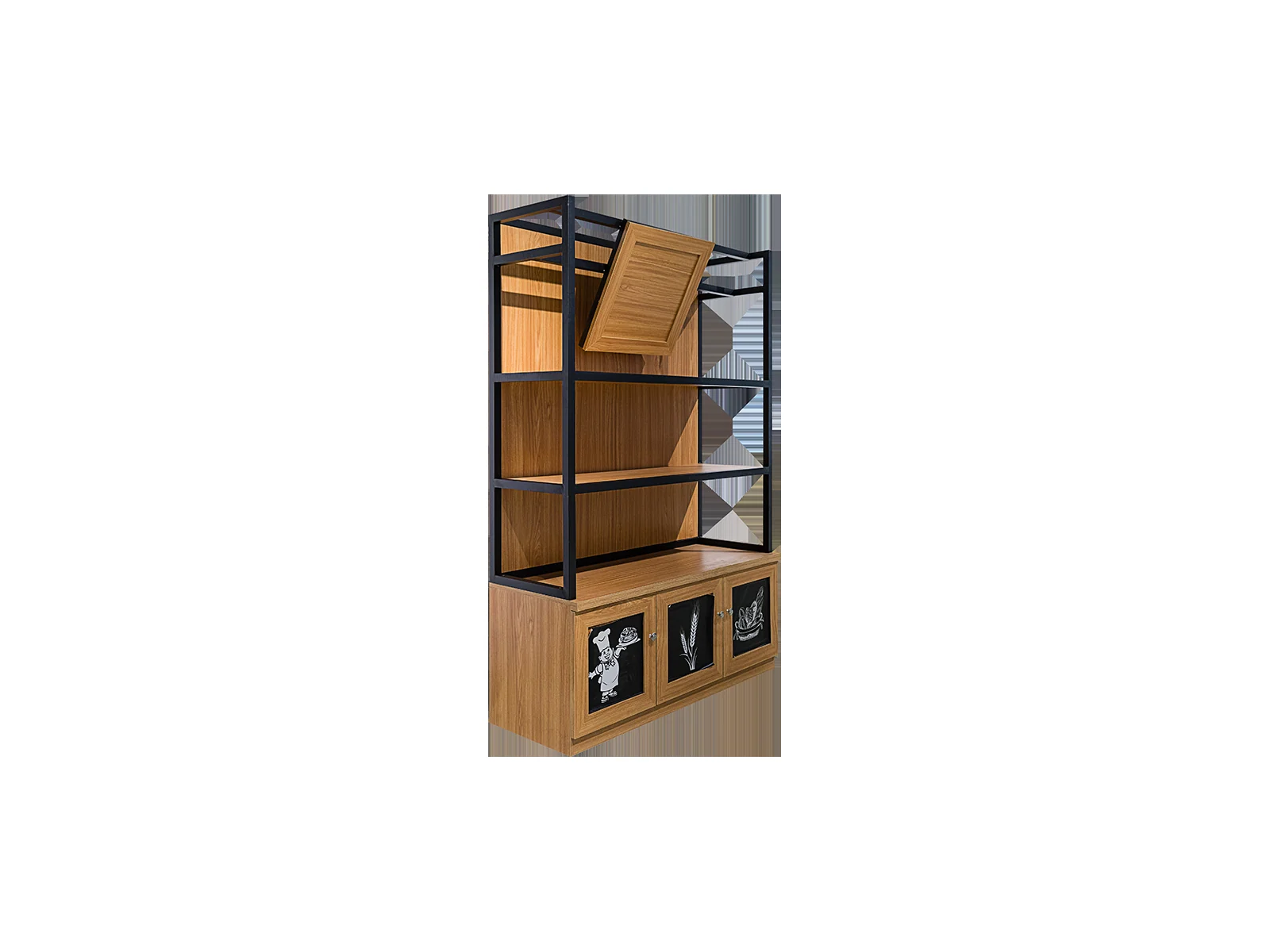Narrow Bread Rack for Tight Aisles photographed from the front on a white studio background