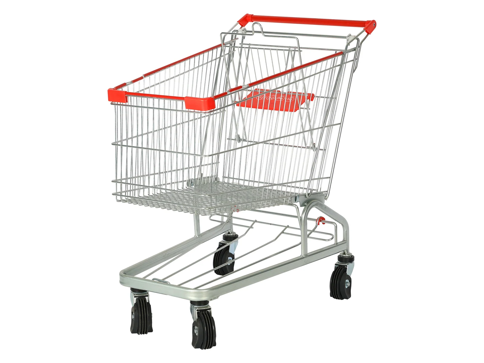 Nesting Trolley with Coloured Handle and Bumper photographed from the front on a white studio background