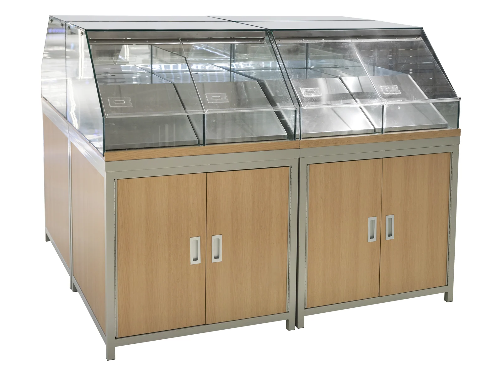 Twin Bay Bakery Display Case photographed from the front on a white studio background